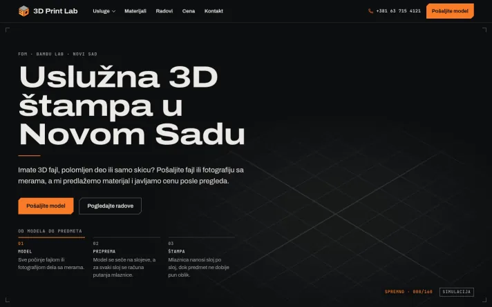 3D Print Lab, sajt u izradi