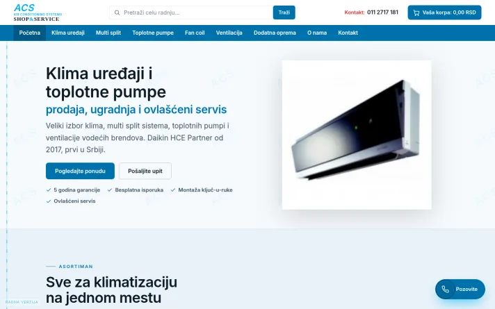 ACS klime, sajt u izradi