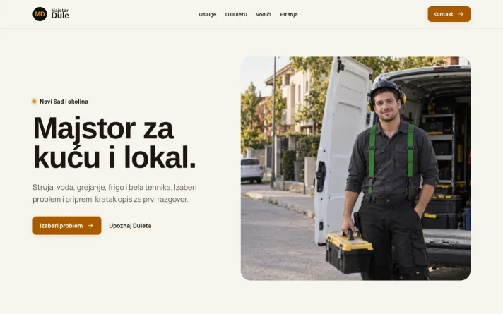 Majstor Dule, sajt u izradi