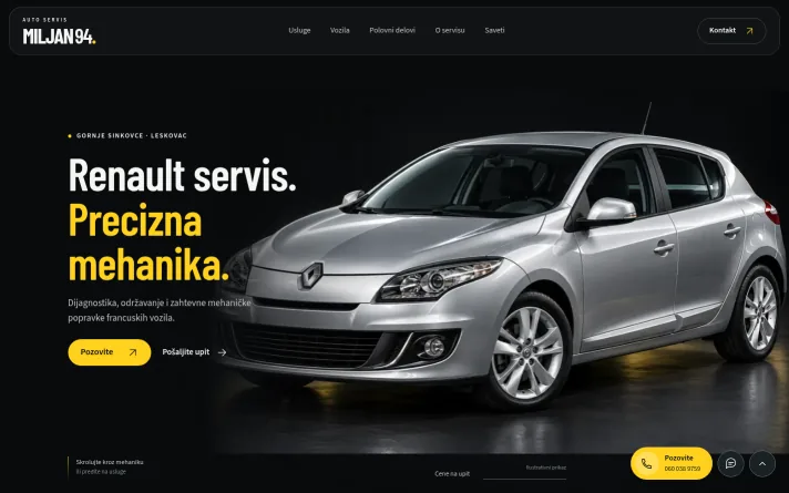 Demo predlog sajta: auto servis, Leskovac
