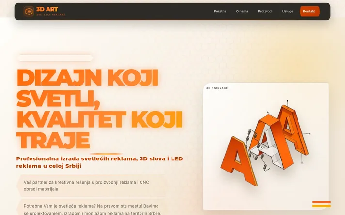 3D Art Kragujevac — sajt