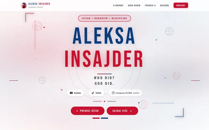 Aleksa Insajder — sajt