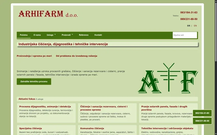 ARHIFARM — sajt