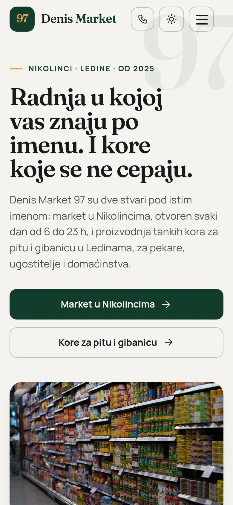 Sajt Denis Market 97 na telefonu
