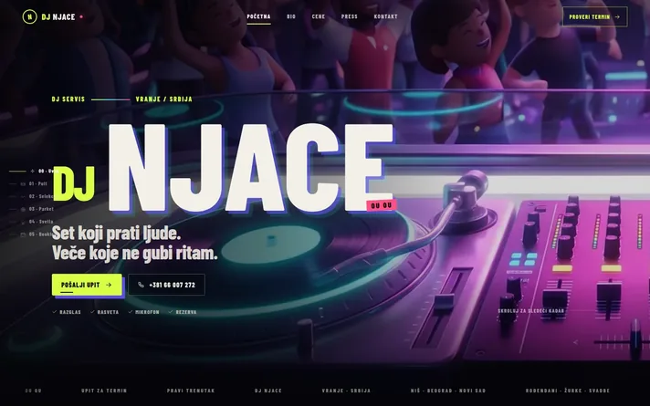 DJ Njace (sopstveni demo) — sajt