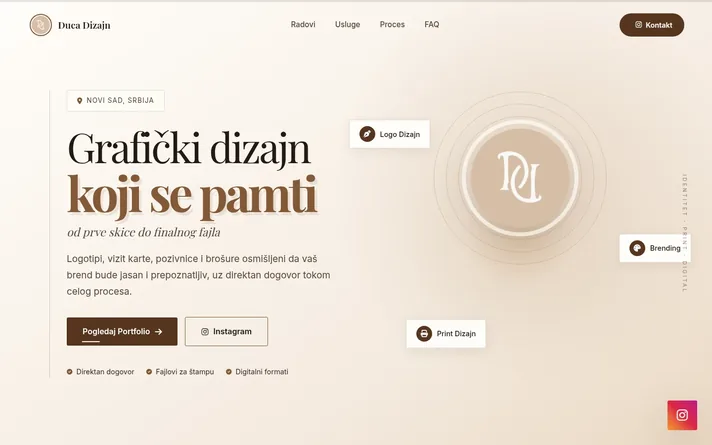 Duca Dizajn — sajt