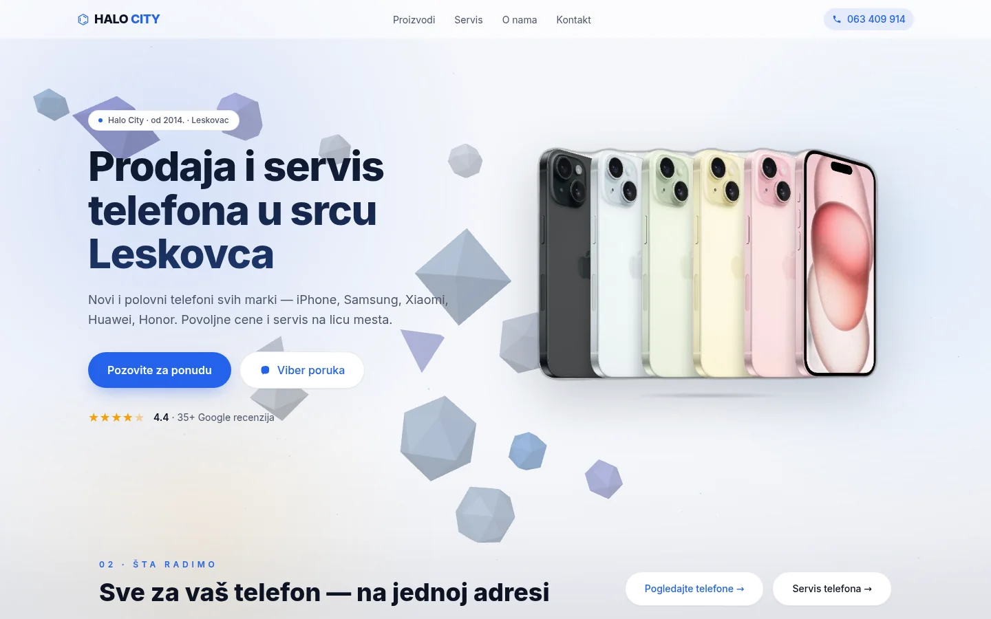 Halo City Leskovac — sajt