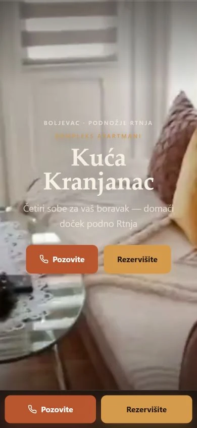 Sajt Kuće Kranjanac na telefonu