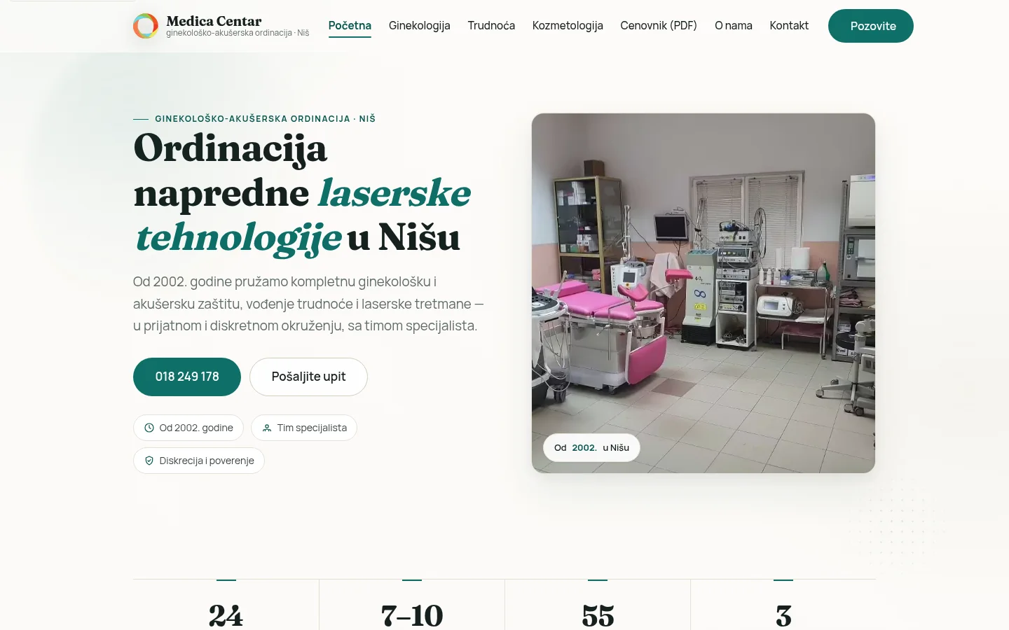 Medica Centar — sajt