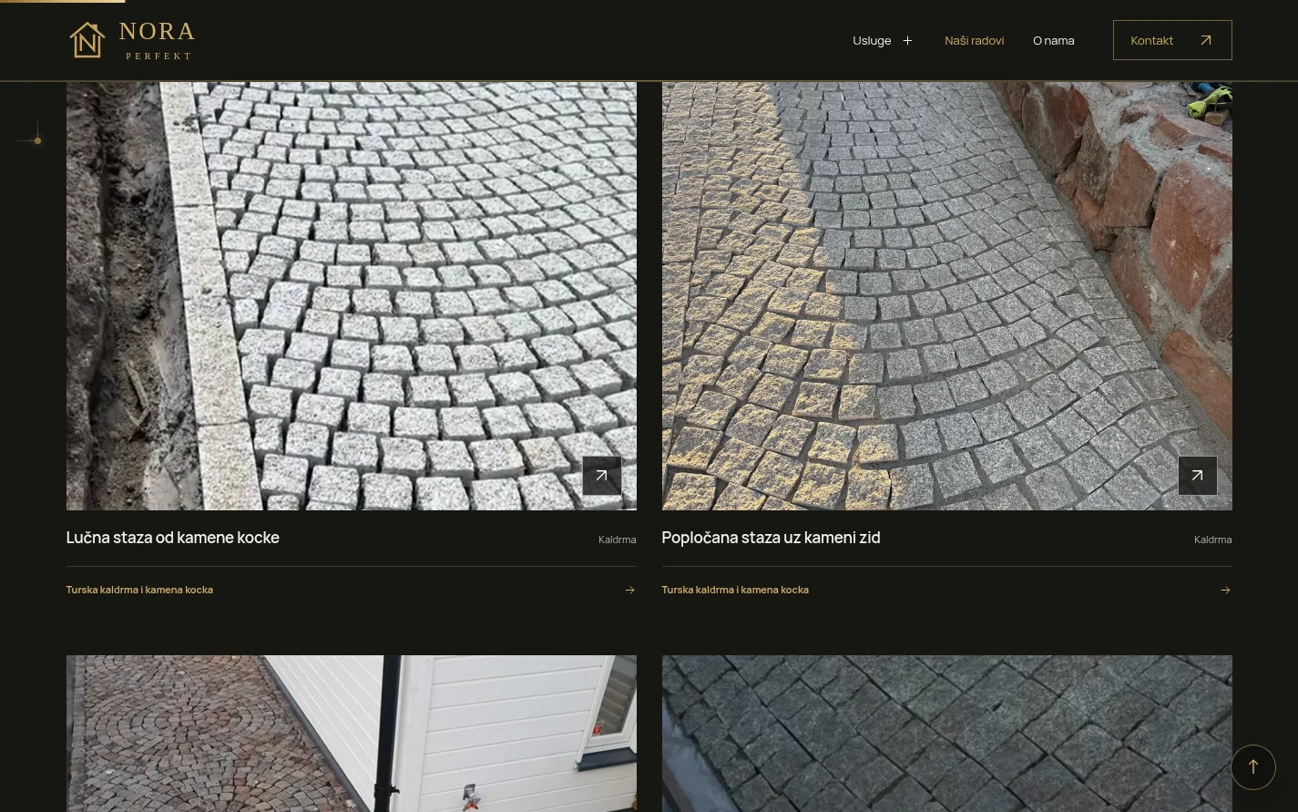 Galerija radova Nora Perfekt sa stazama od kamene kocke
