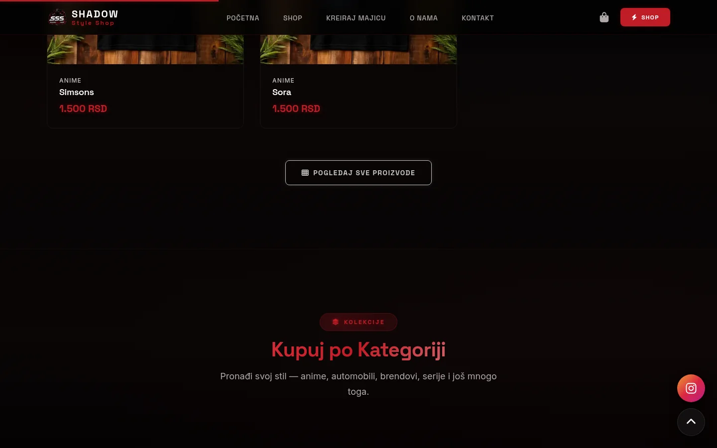 Kolekcije majica po kategorijama