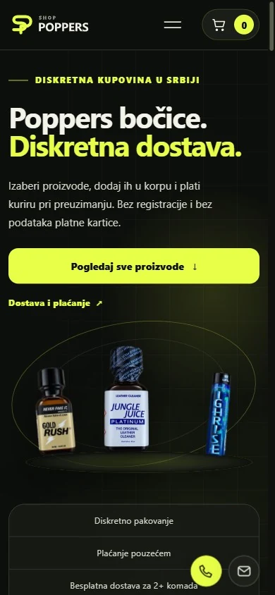 Shop Poppers na telefonu