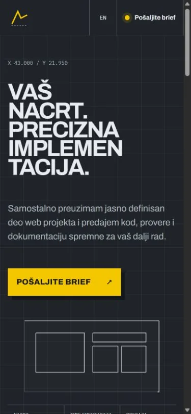 Naslovna strana sajta Svilenković Agency na telefonu