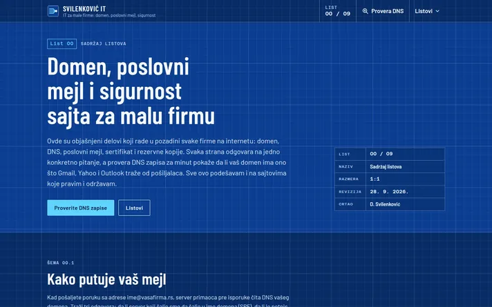 Svilenković IT (sopstveni projekat) — sajt