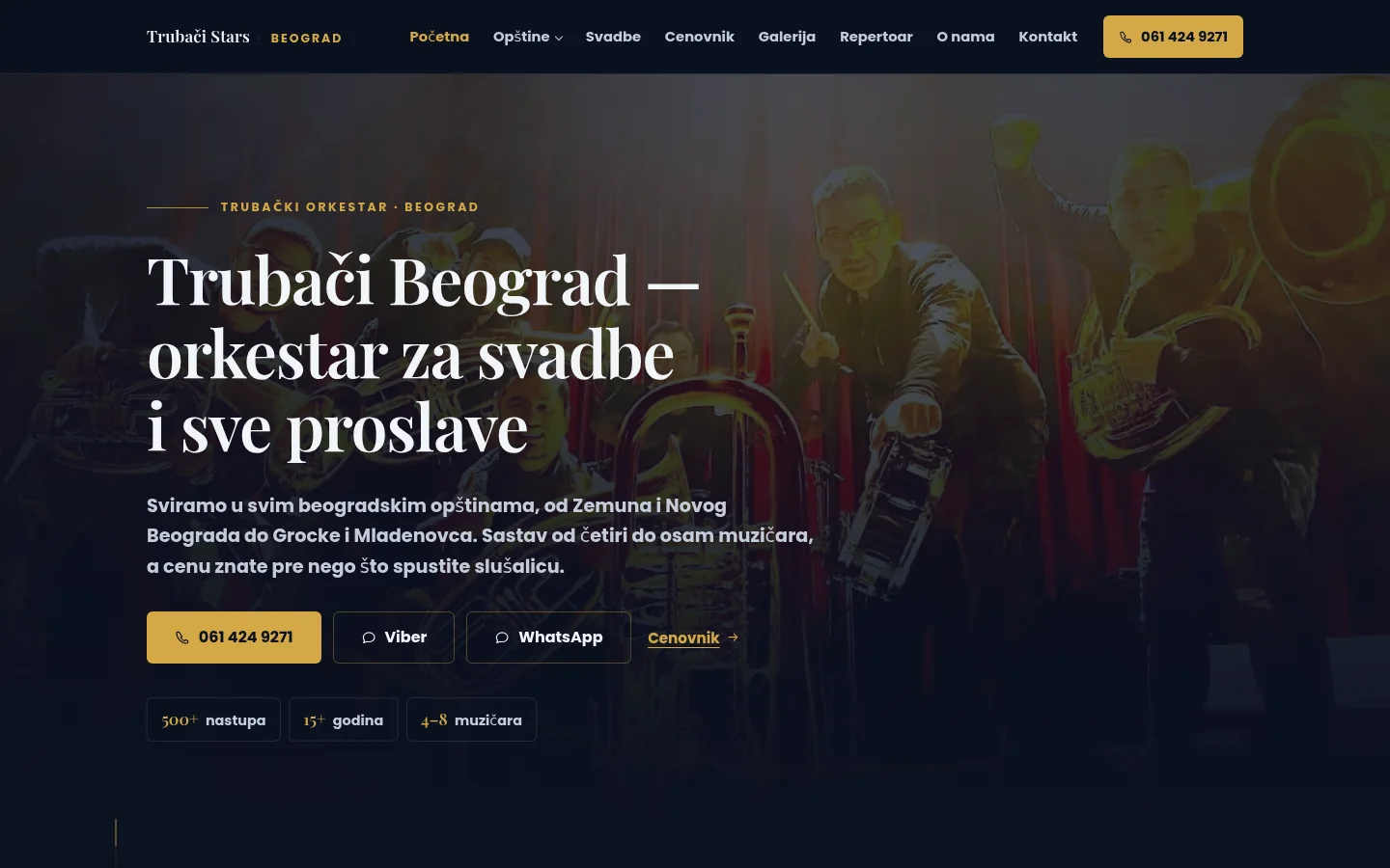 Trubači Stars — Beograd — sajt