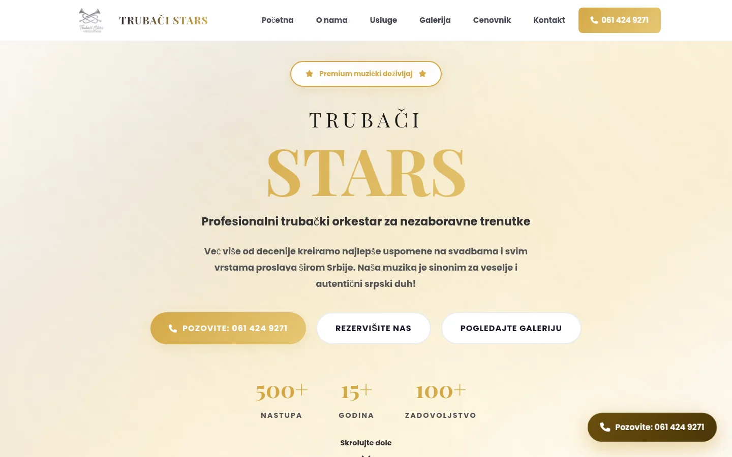Trubači Stars — sajt