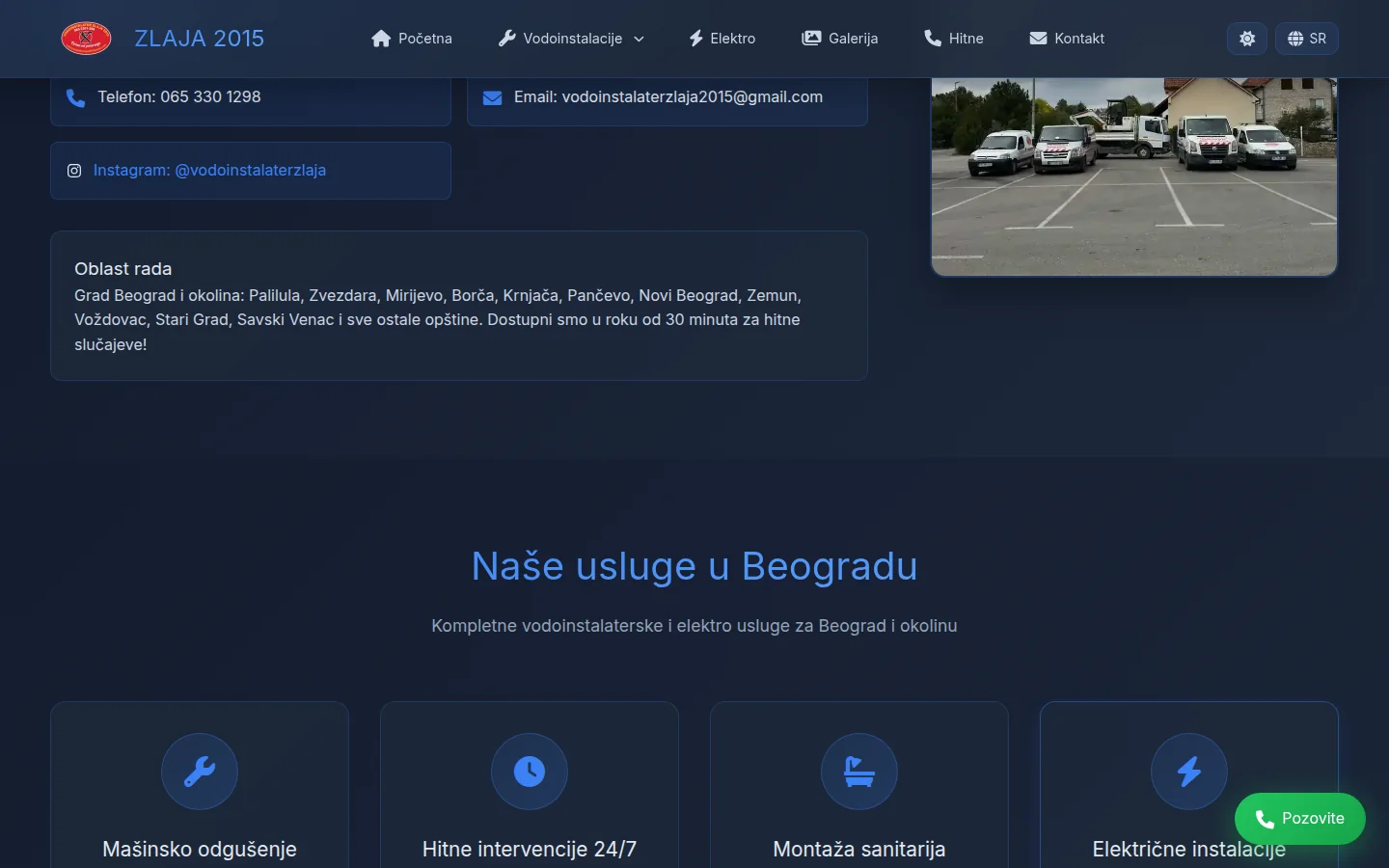 Pregled usluga u Beogradu na sajtu Zlaja 2015